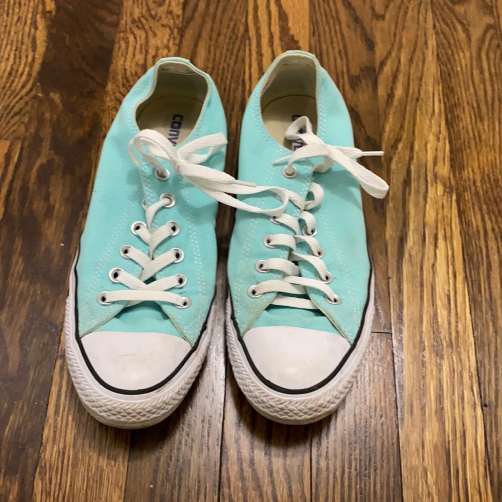 Two for one Light blue and red converses